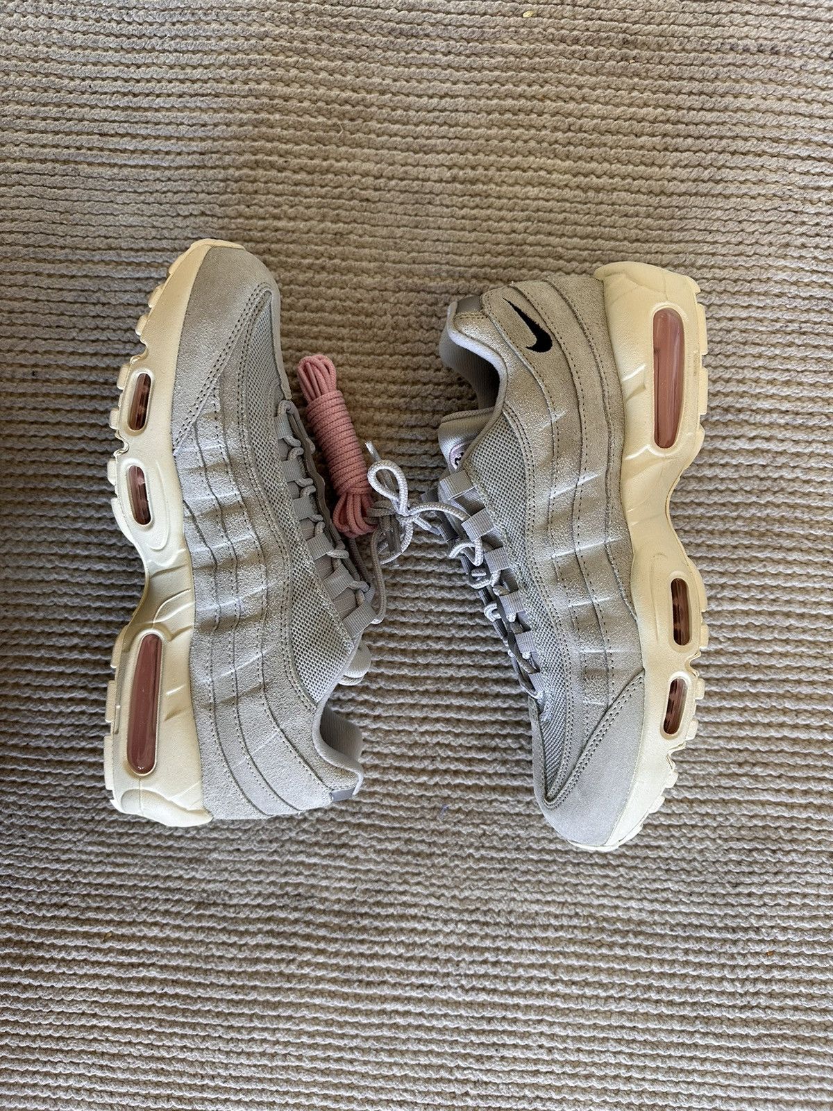 image of Grey Suede Nike Air Max 95 Shoes, Men's (Size 10)