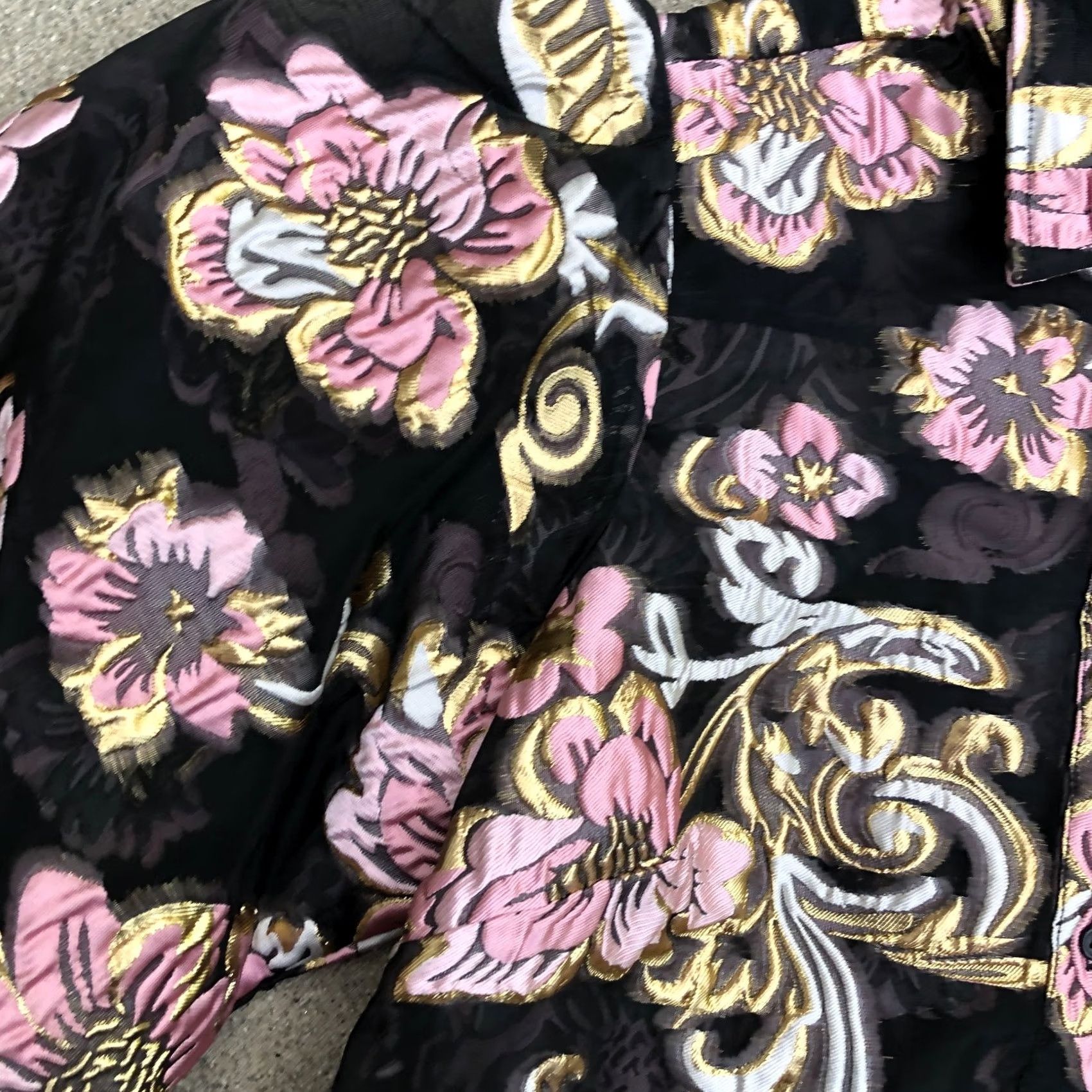 Boston Proper Boston Proper Shirt Women's MED Black Floral Embroidered Button-Up Top Size M / US 6-8 / IT 42-44 - 3 Thumbnail