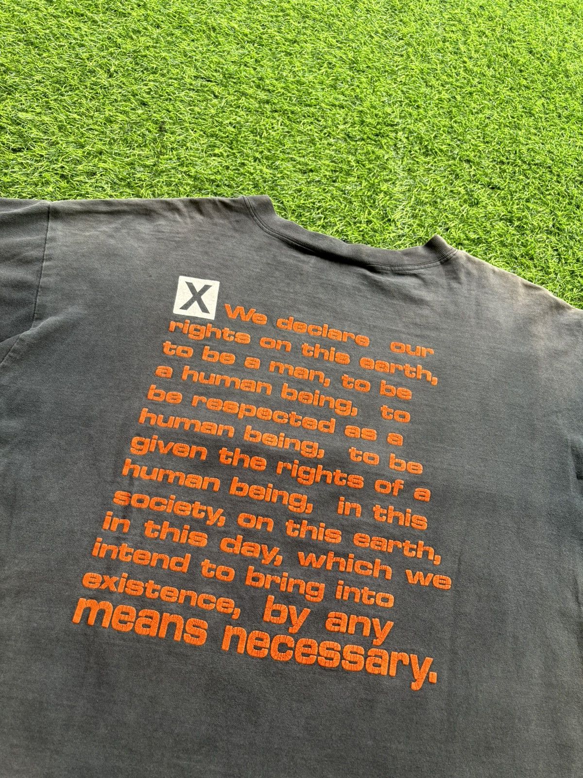 Band Tees Vintage 90's Malcom X by Any Means Necessary Aop Tshirt Size US L / EU 52-54 / 3 - 4 Thumbnail