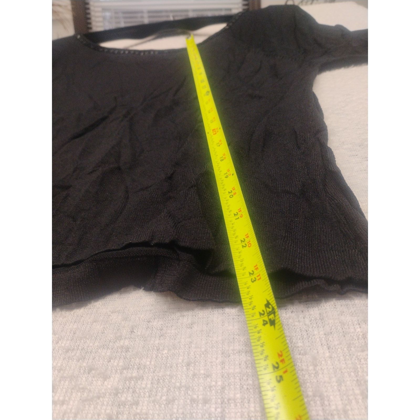 Other Pursuits Ltd XL Black Liquid Knit Career Top Minimalist Size XL / US 12-14 / IT 48-50 - 6 Thumbnail