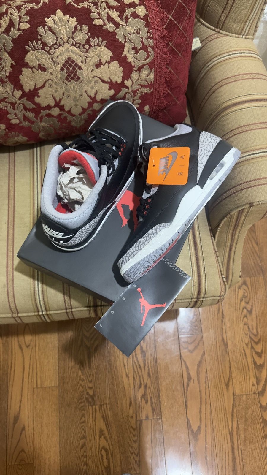 Jordan Brand Air Jordan 3 Black Cement(new/ never worn) Size US 11 / EU 44 - 1 Thumbnail