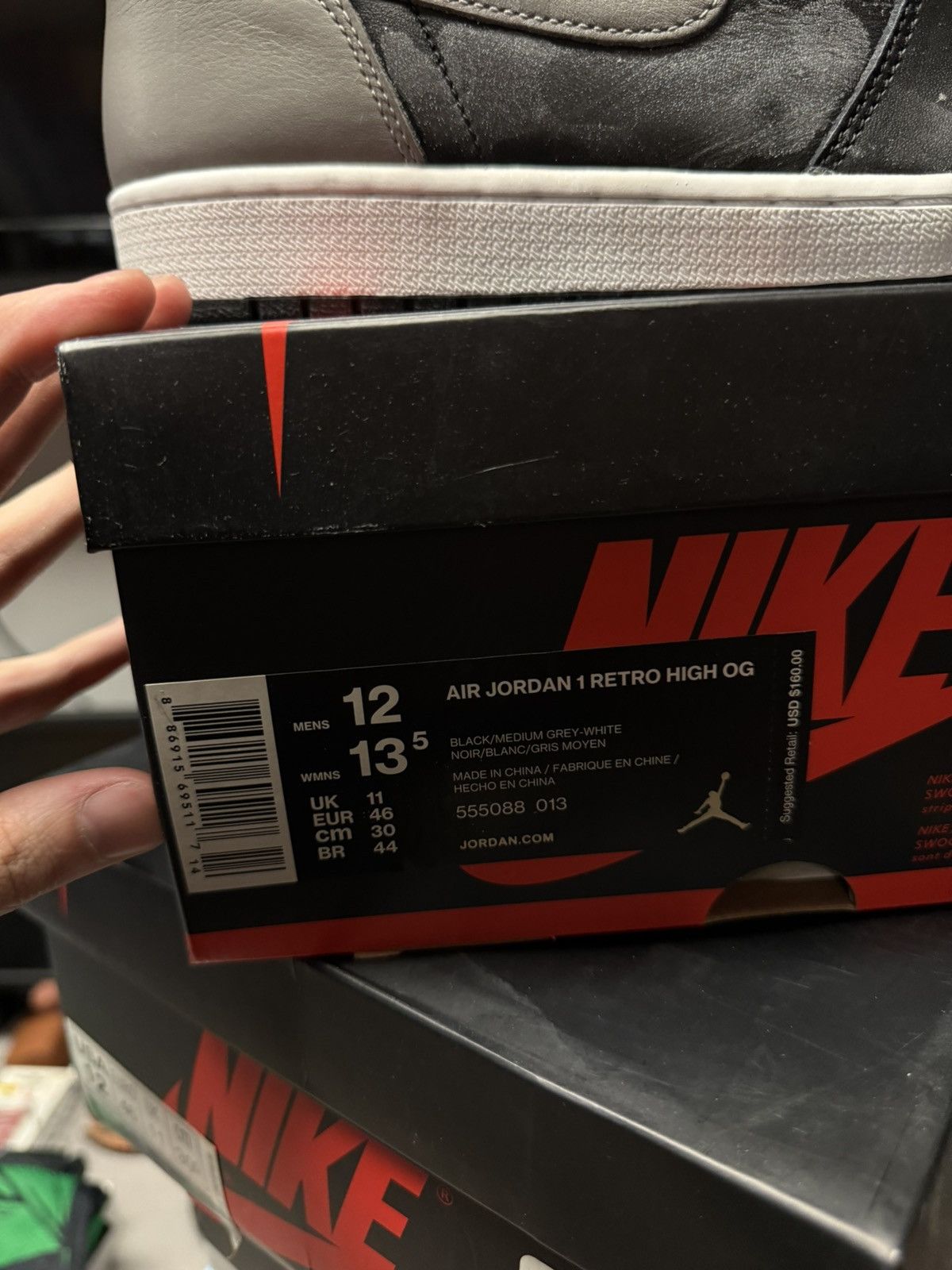 Jordan Brand × Nike Jordan 1 High Shadow 2017 OG Size 12 (NEW) Size US 12 / EU 45 - 13 Thumbnail