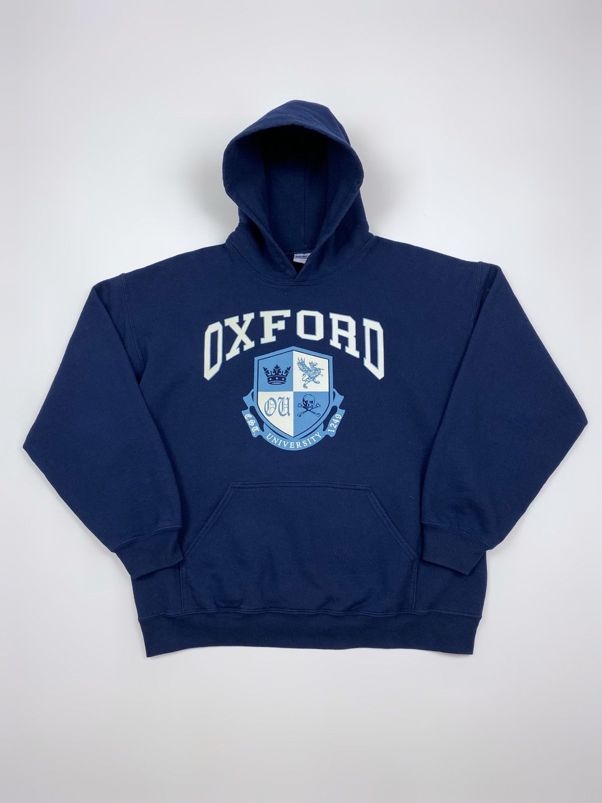 Vintage Y2K Vintage Oxford University Logo Boxy Hoodie Size US L / EU 52-54 / 3 - 1 Thumbnail