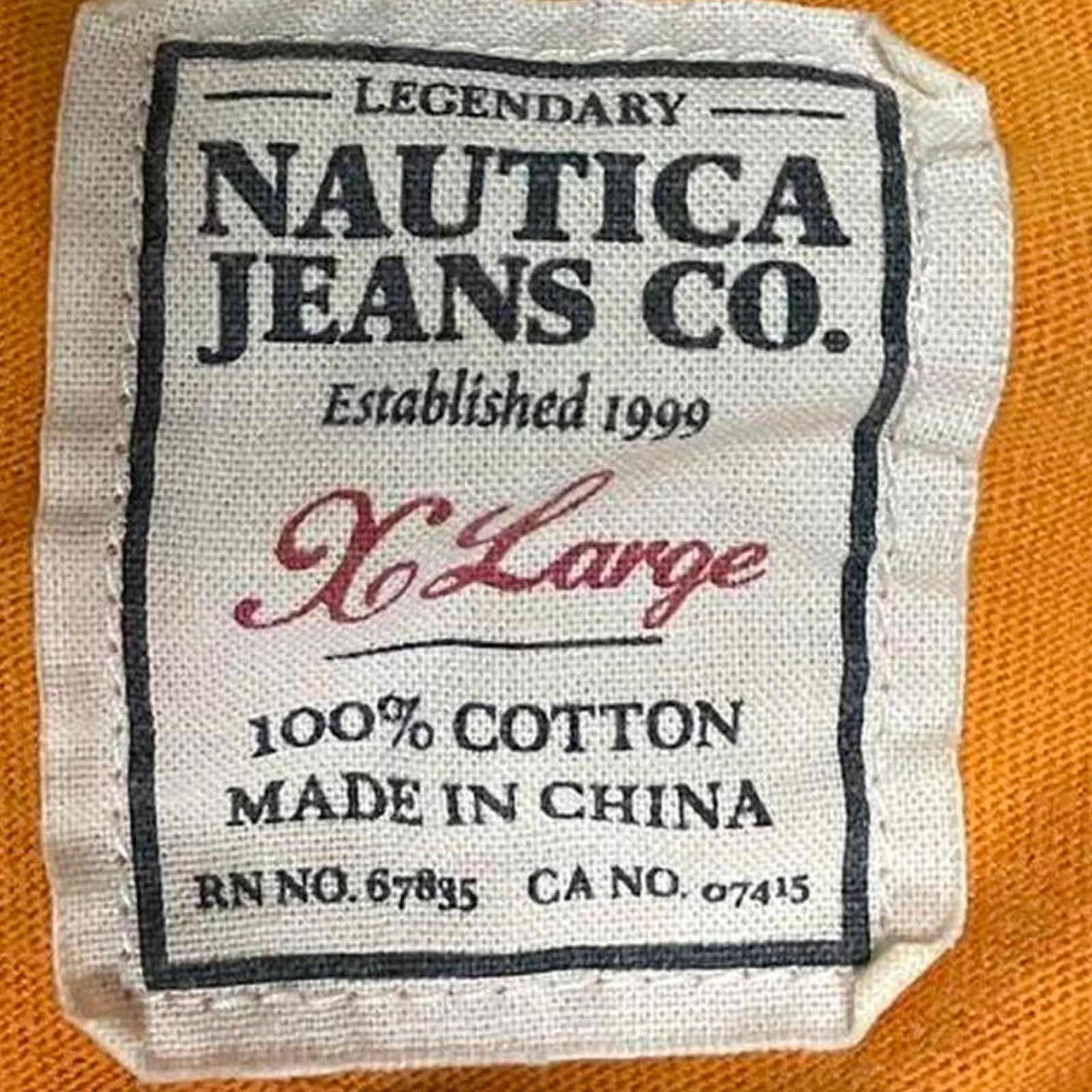 Nautica Nautica Jean Co. Orange & Multicolored Eagle Long Sleeve XL Size US XL / EU 56 / 4 - 2 Thumbnail