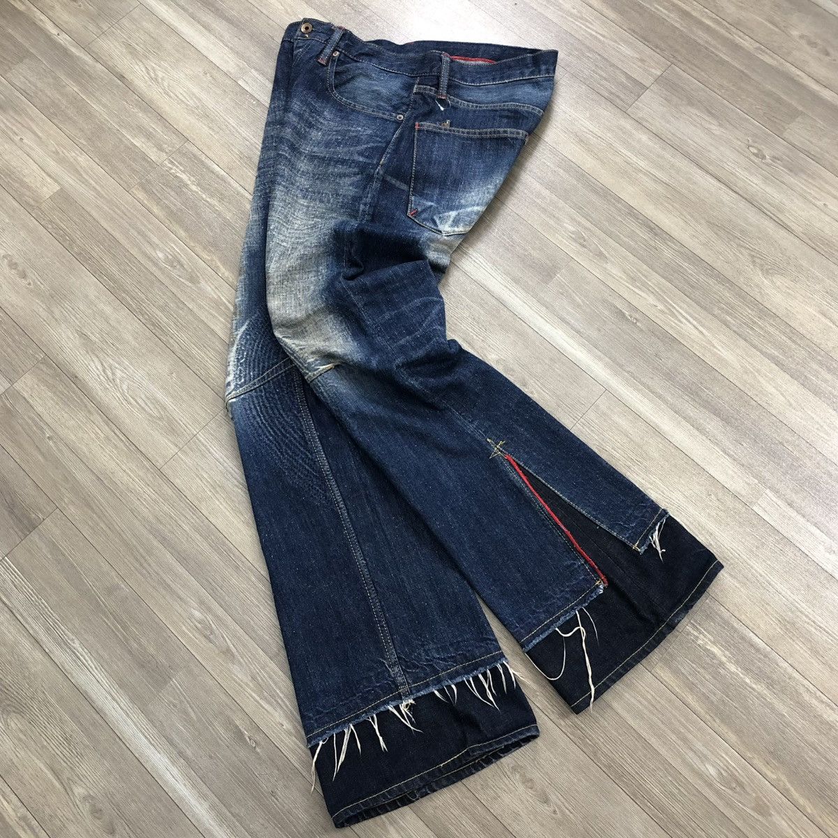 If Six Was Nine 2000s Japanese Brand Faded Y2K Lgb Goa Bootcut Flared Jeans Size US 32 / EU 48 - 25 Thumbnail