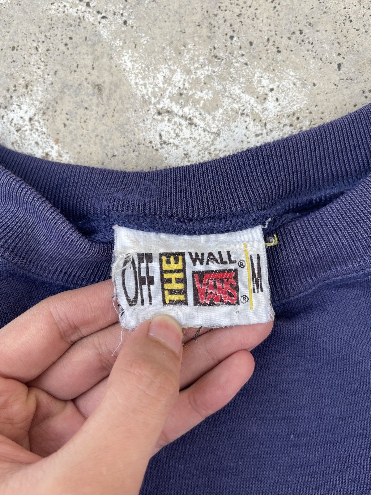 Vans × Vintage Vintage 90s Vans Big Logo USA Flag Sweatshirt Size US L / EU 52-54 / 3 - 8 Thumbnail