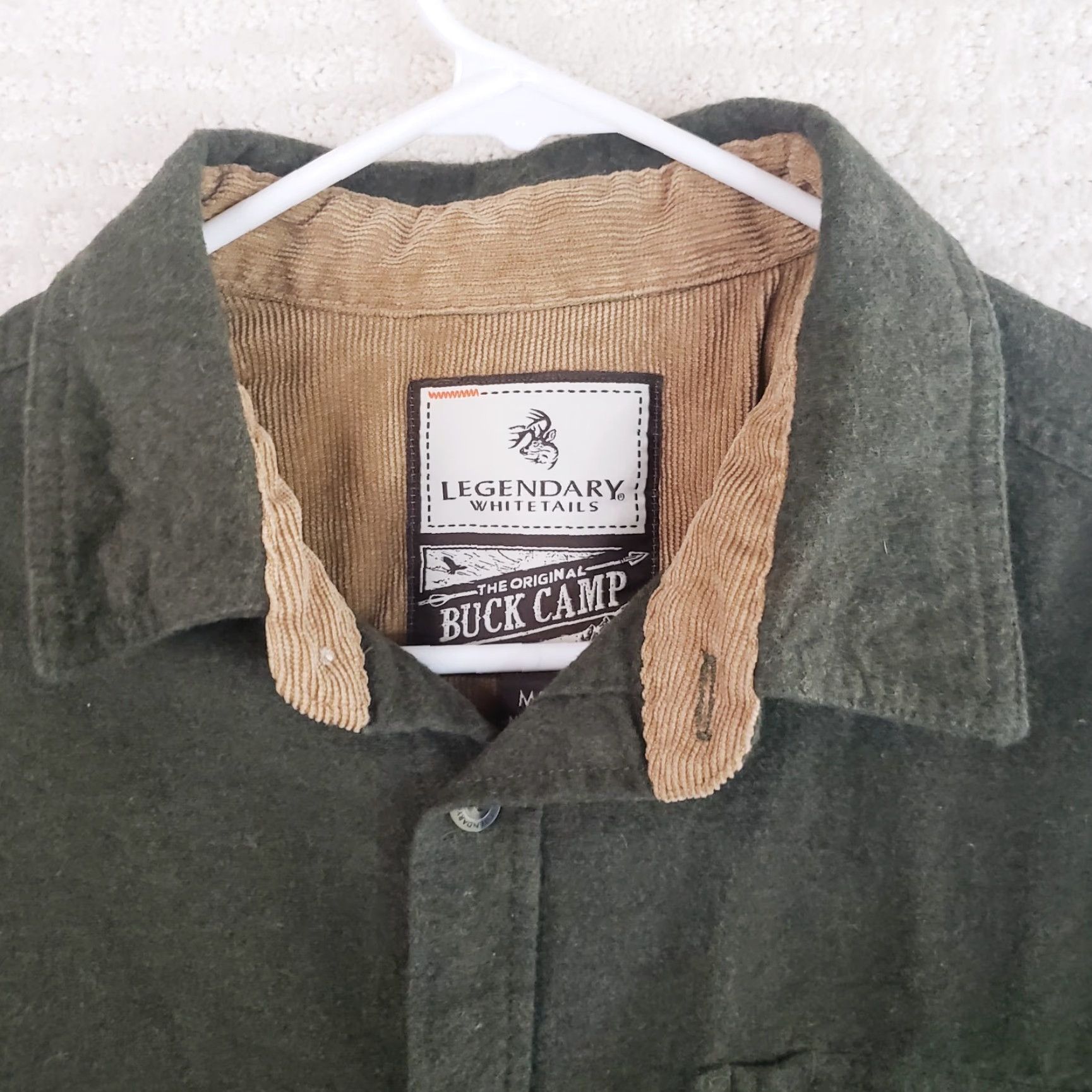 Vintage VINTAGE Buck Camp Chamois Button-Up Army Green Shirt Mens M Legendary Whitetails Buck Camp Flannels Button-Up Shirt M Green Mens Size US M / EU 48-50 / 2 - 7 Thumbnail