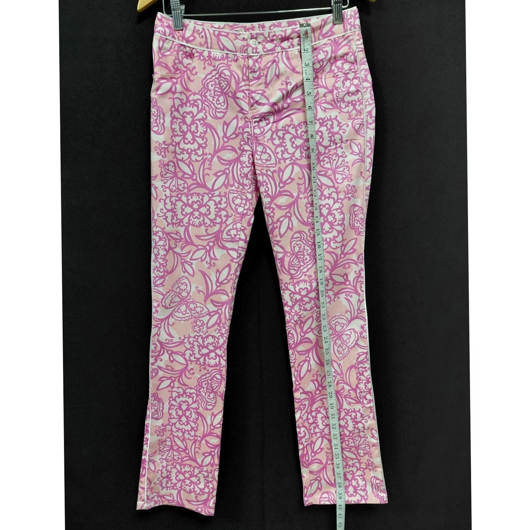 Lilly Pulitzer Lilly Pulitzer Pink Floral Pants Women Size 2 Size 26" / US 2 / IT 38 - 7 Thumbnail
