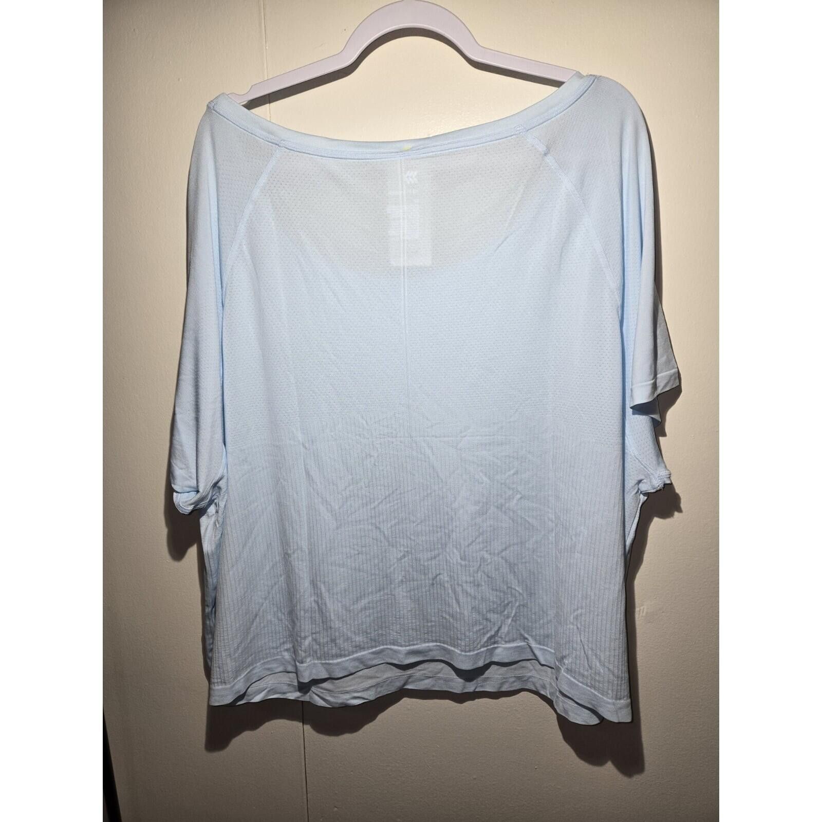 Other All in Motion Womens 3X Light Blue Seamless Short Sleeve Size 3XL / US 20-22 - 2 Thumbnail