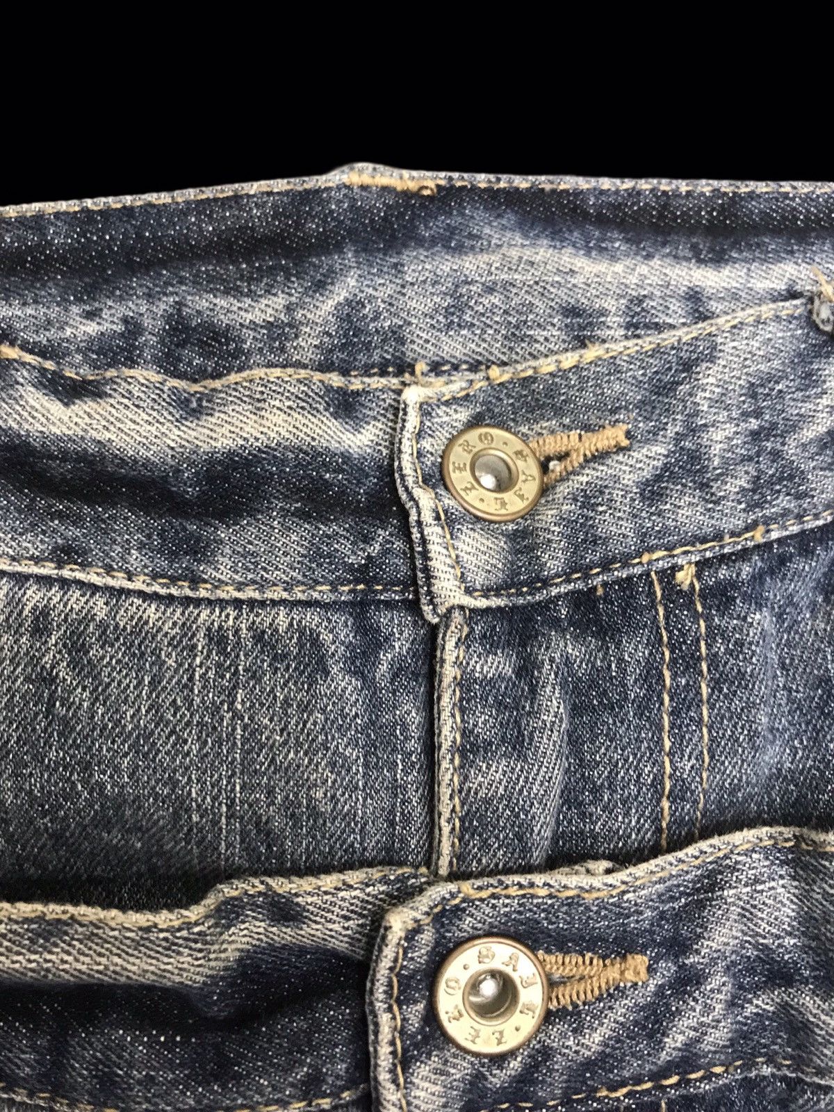 Japanese Brand 💥 Double Waist💥ZEROSAIL Designer Japan Punk Denim F152 Size US 32 / EU 48 - 10 Thumbnail