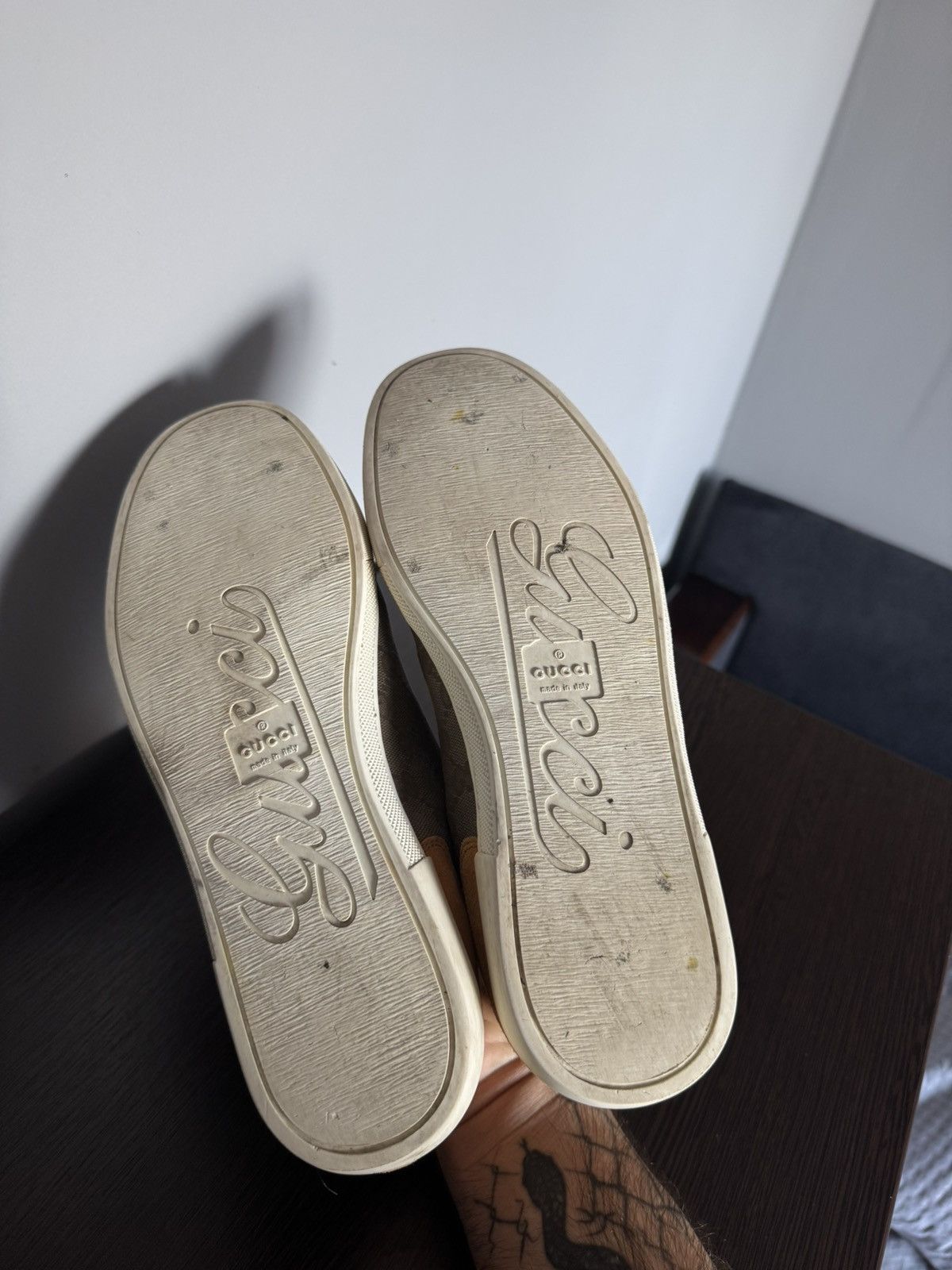 Gucci Gucci Ace GG monogram canvas leather sneakers Size US 8 / EU 41 - 11 Thumbnail