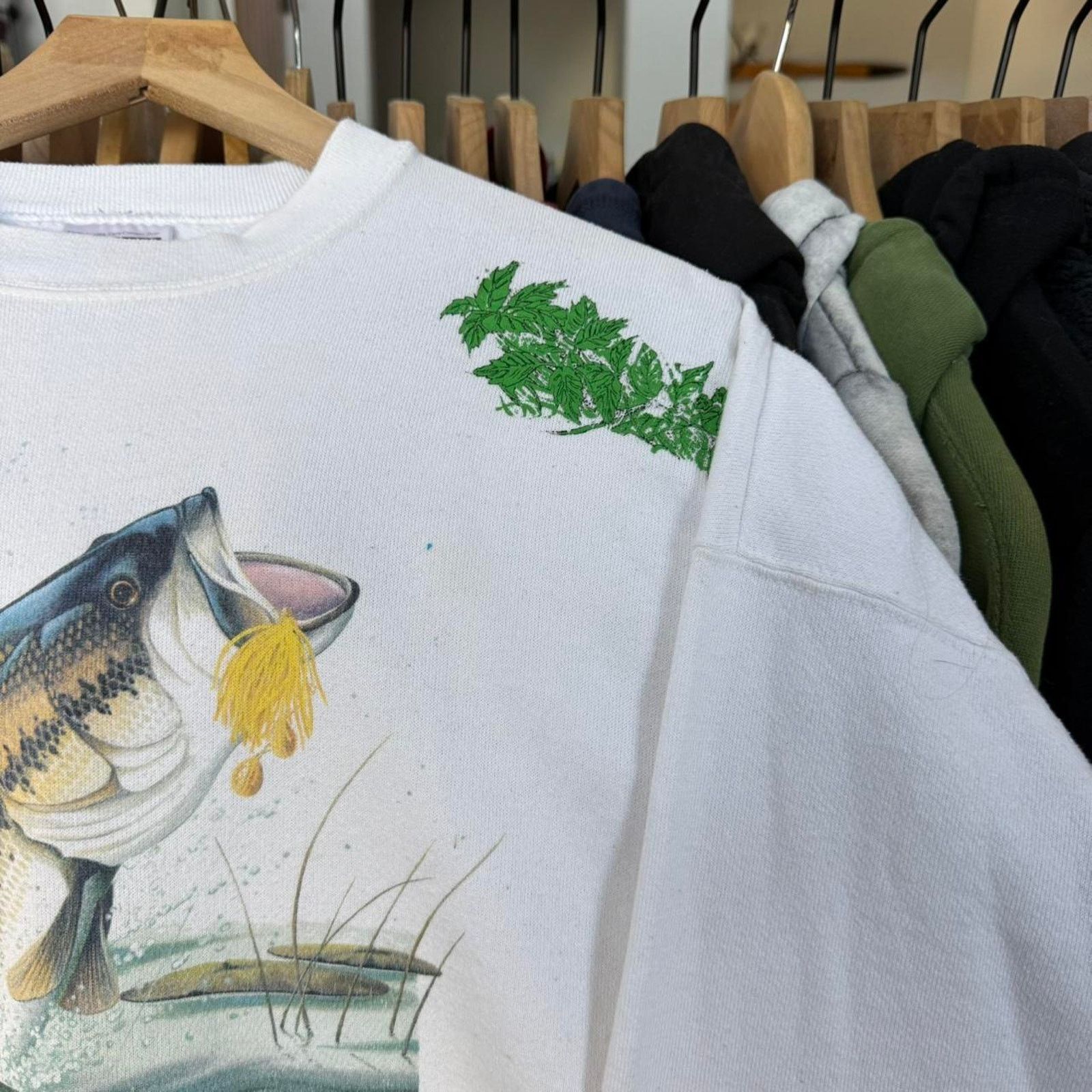 Other Vintage 90s Fishing Nature Sweatshirt White Size US XXL / EU 58 / 5 - 3 Thumbnail