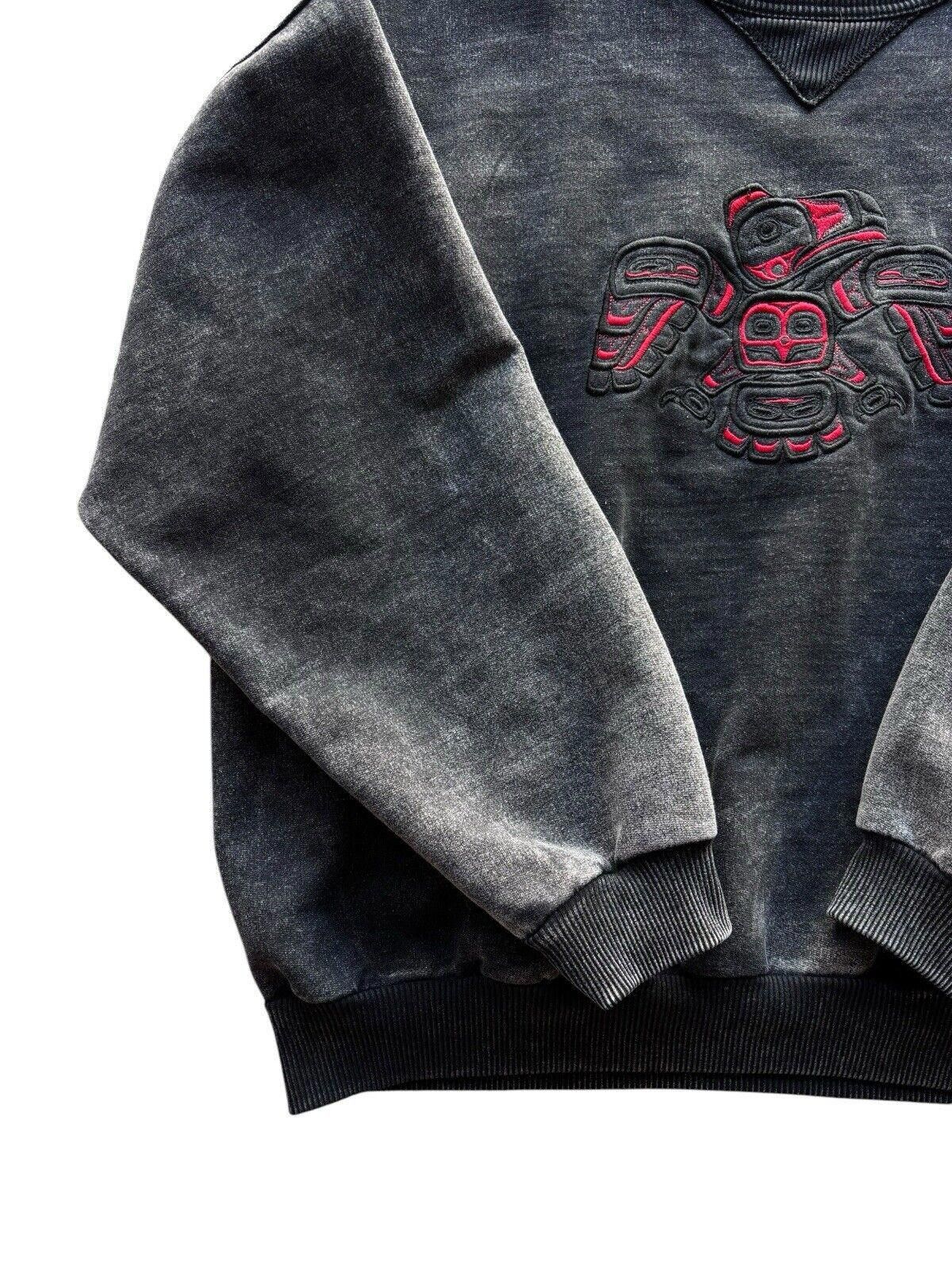 Vintage Vintage Fuzzy Stone Wash Embroidered Native Art Sweater XL Size US XL / EU 56 / 4 - 3 Thumbnail