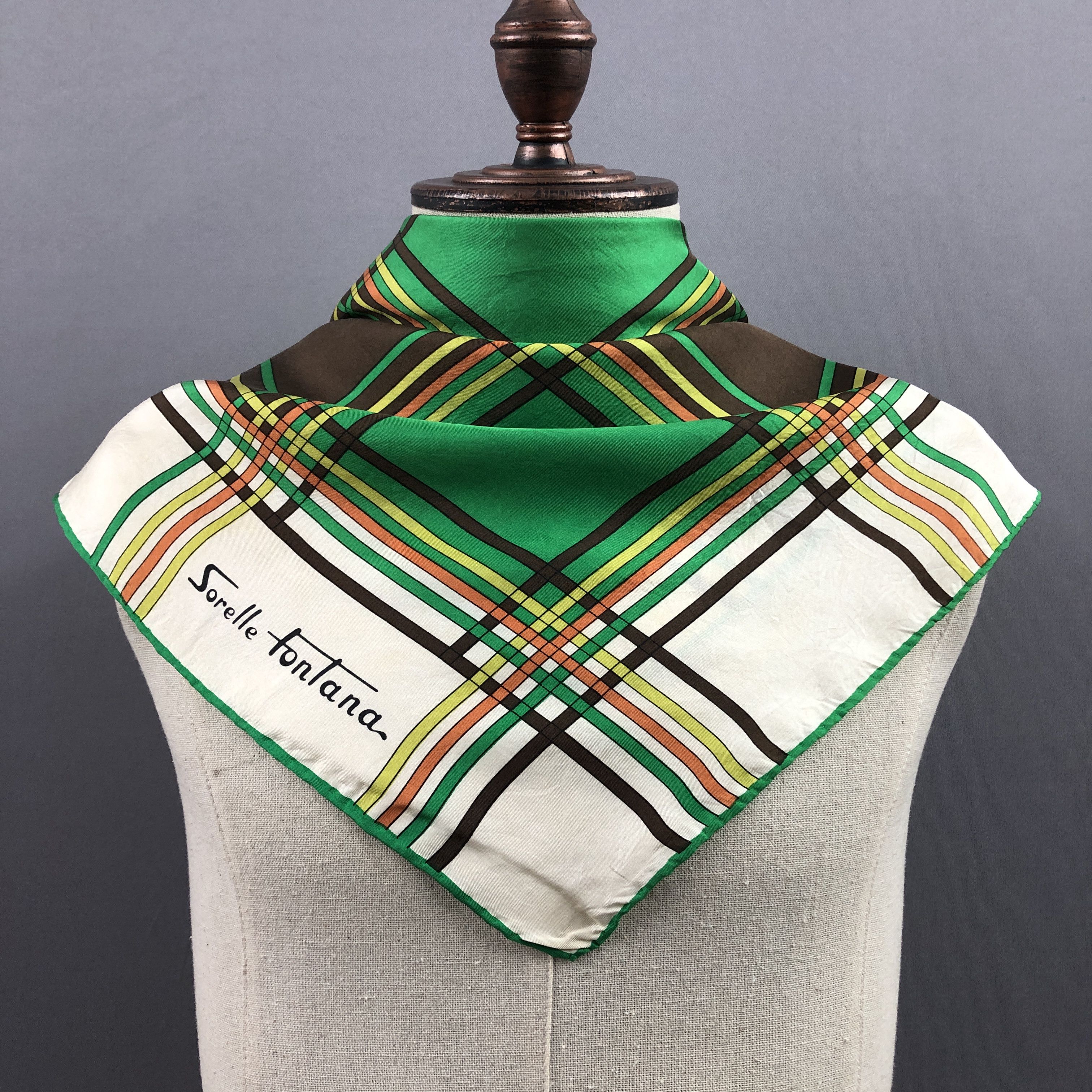 Designer × Japanese Brand × Vintage Vintage Sorelle Fontana Scarf Muffler Wool Cashmere Scarves Size ONE SIZE - 2 Thumbnail