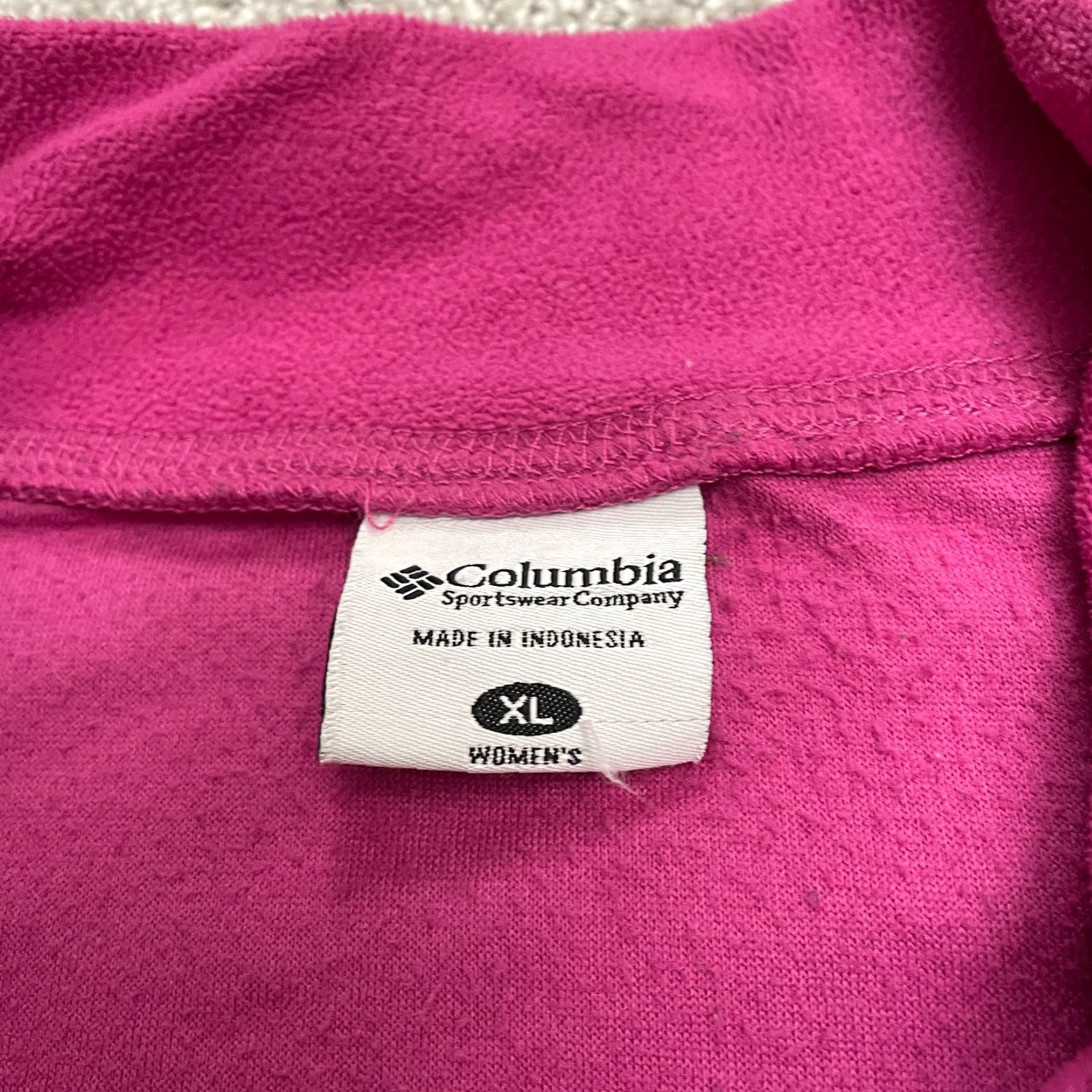 Pinko Columbia Jacket Womens XL Pink 1/4 Zip Fleece Lightweight Outdoor Hiking Shirt casual athletic Size XL / US 12-14 / IT 48-50 - 6 Thumbnail