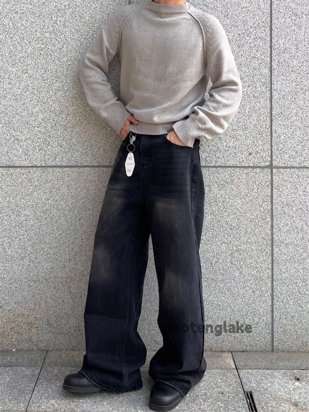 Jean ltx vintage loose baggy wide Leg flared cleanfit jeans Size US 32 / EU 48 - 3 Thumbnail