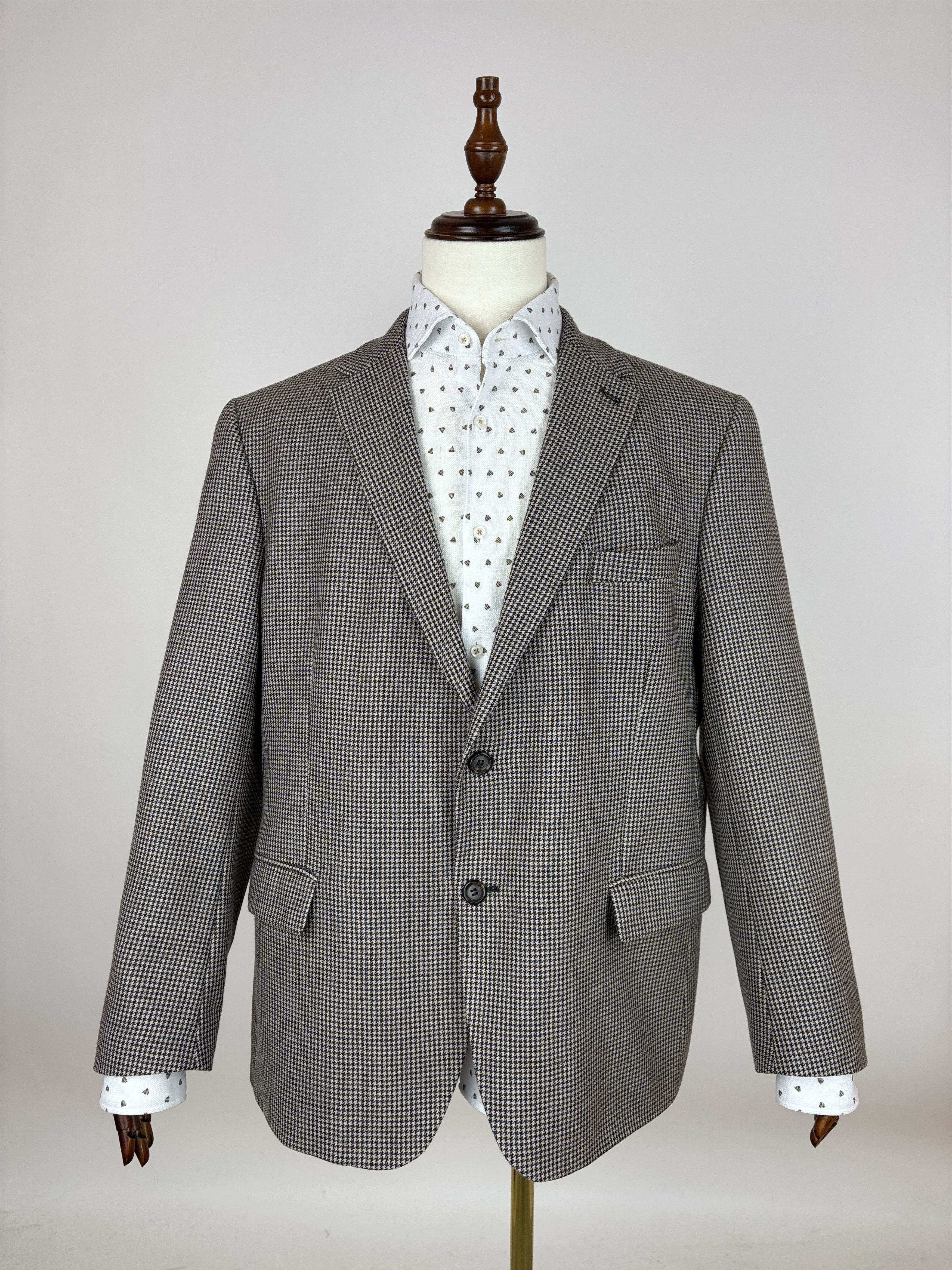 Marks & Spencer Marks and Spencer Wool Houndstooth Blazer Lanificio Campore Size 46R - 1 Thumbnail