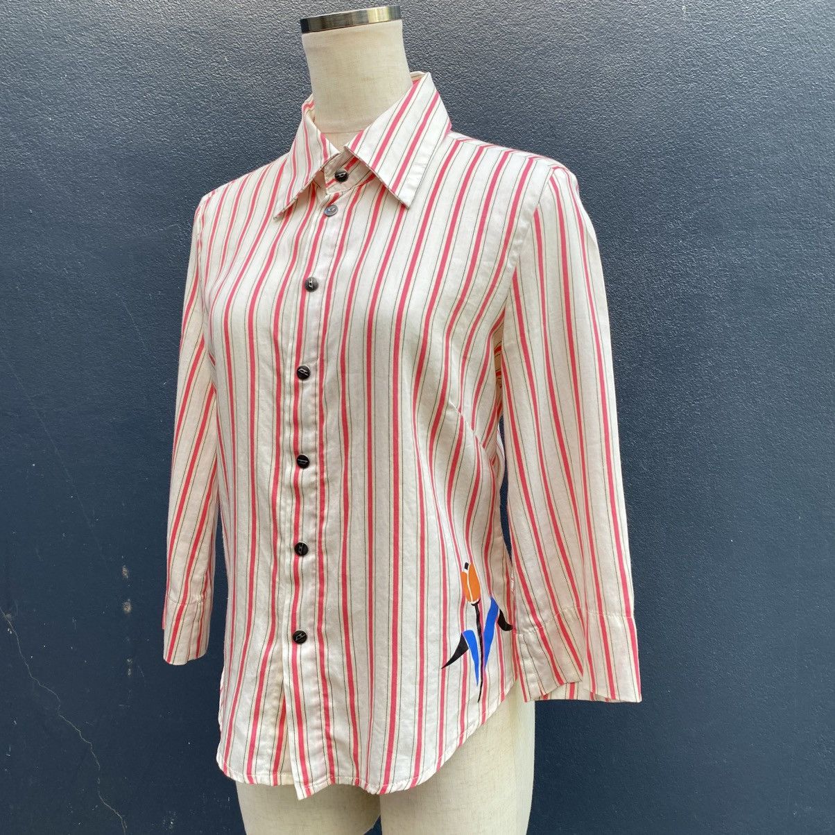 Diesel DIESEL White Striped Snap-Button Shirt Size S / US 4 / IT 40 - 12 Thumbnail