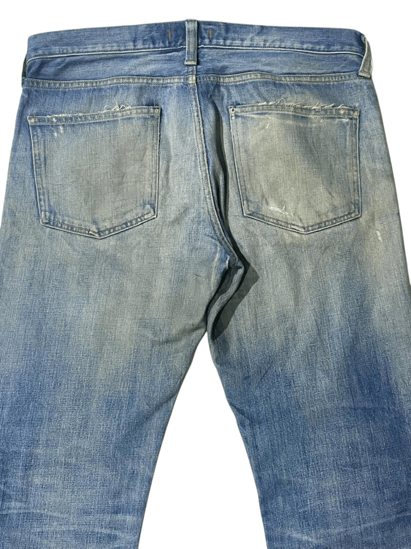 If Six Was Nine × Japanese Brand Vintage Japanese Brand Red Card Blue Washed Distressed Jeans Size US 36 / EU 52 - 7 Thumbnail