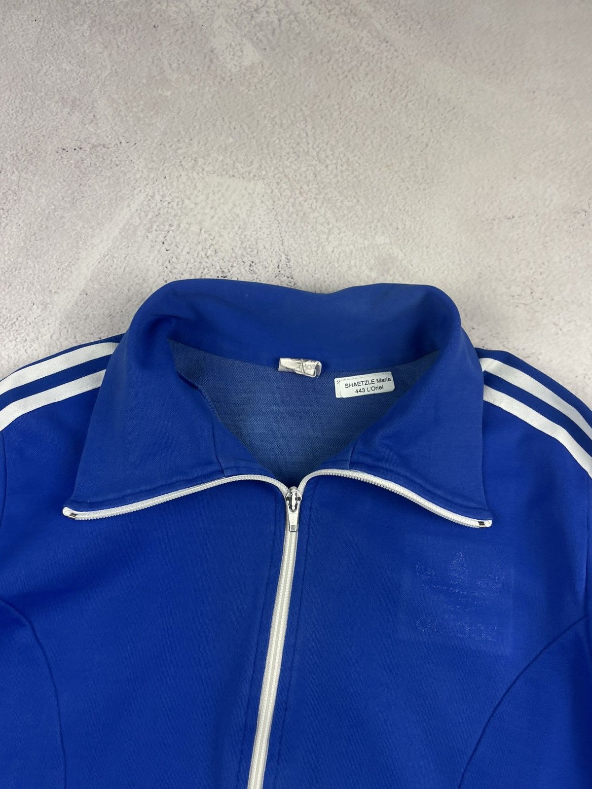 Adidas Vintage Adidas 80s 90s Made in Hong Kong Blue Track Jacket Size US M / EU 48-50 / 2 - 6 Thumbnail