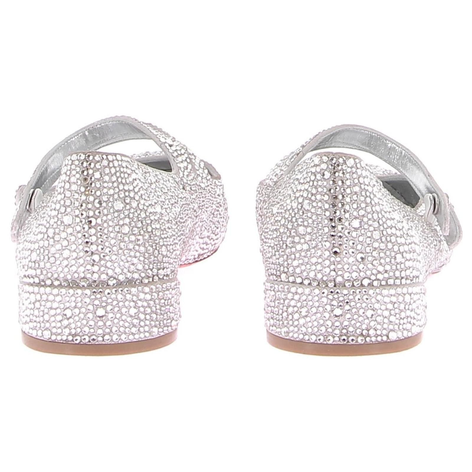 Christian Louboutin o1s1wg110225 Flats in Silver Size US 11 / IT 41 - 5 Thumbnail