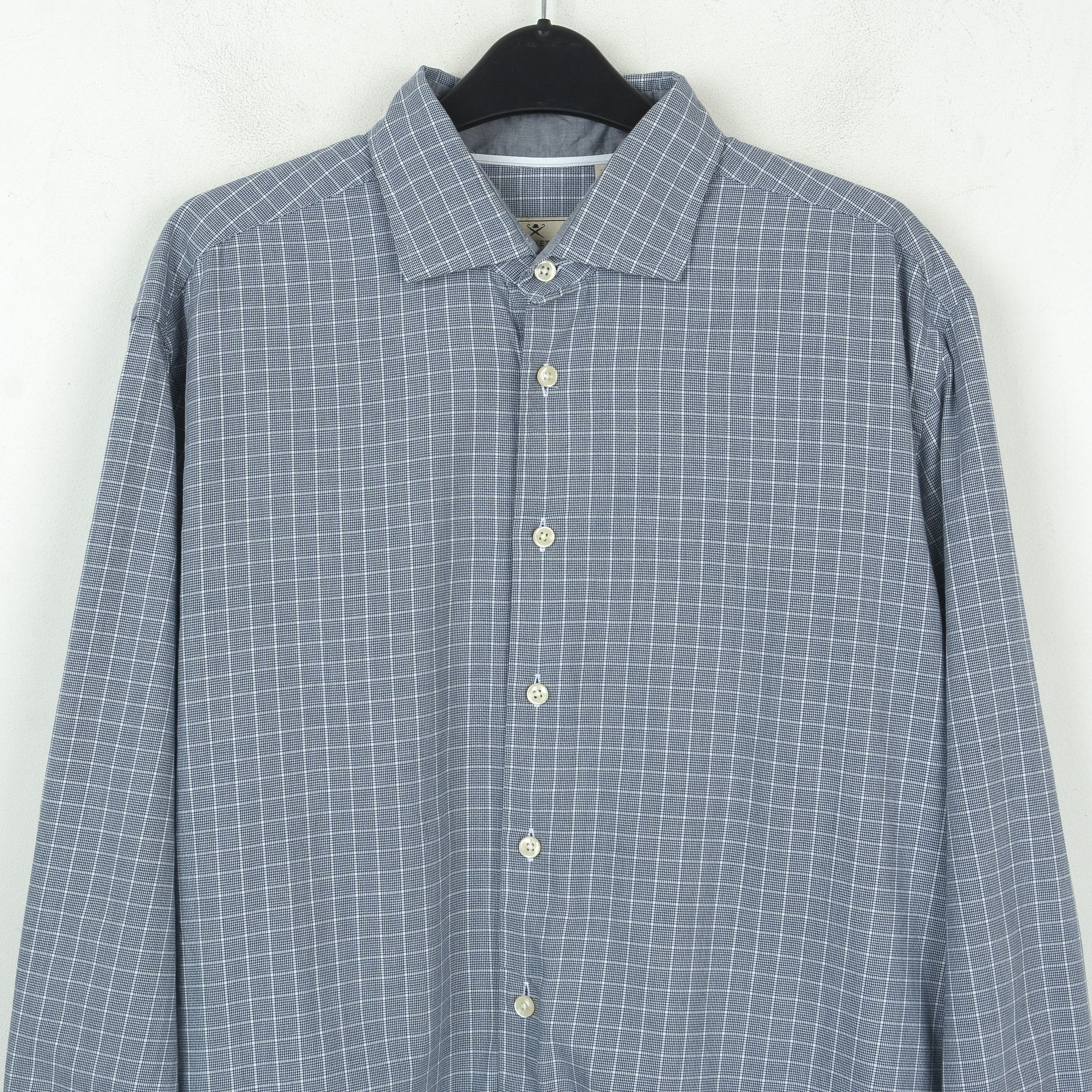 Hackett Mayfair Puppytooth Slim Men Casual Shirt Check Oxford Top Size US XL / EU 56 / 4 - 2 Thumbnail