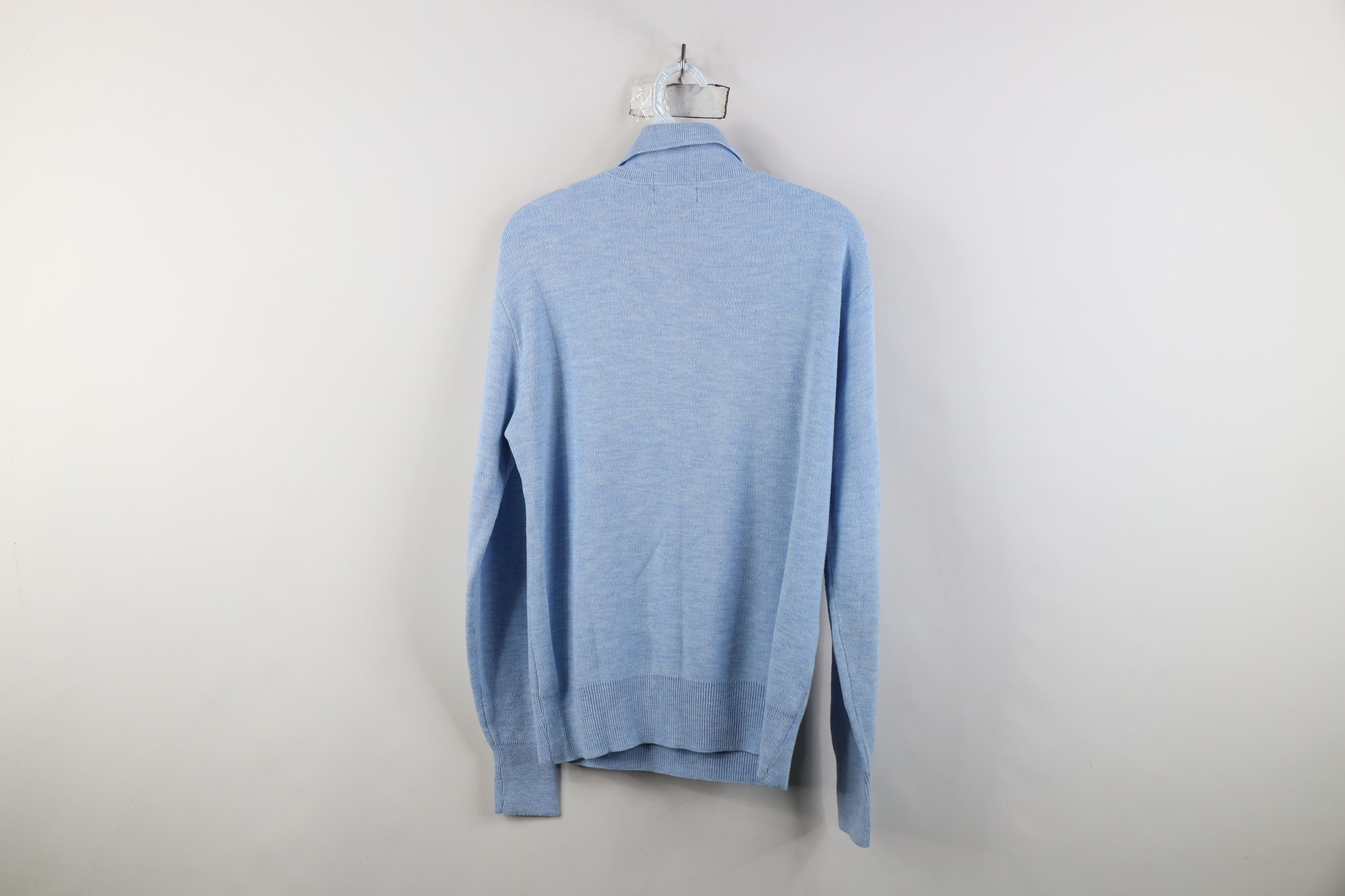 Vintage Vintage 70s Streetwear Collared Sweater Carolina Blue Size US M / EU 48-50 / 2 - 9 Thumbnail