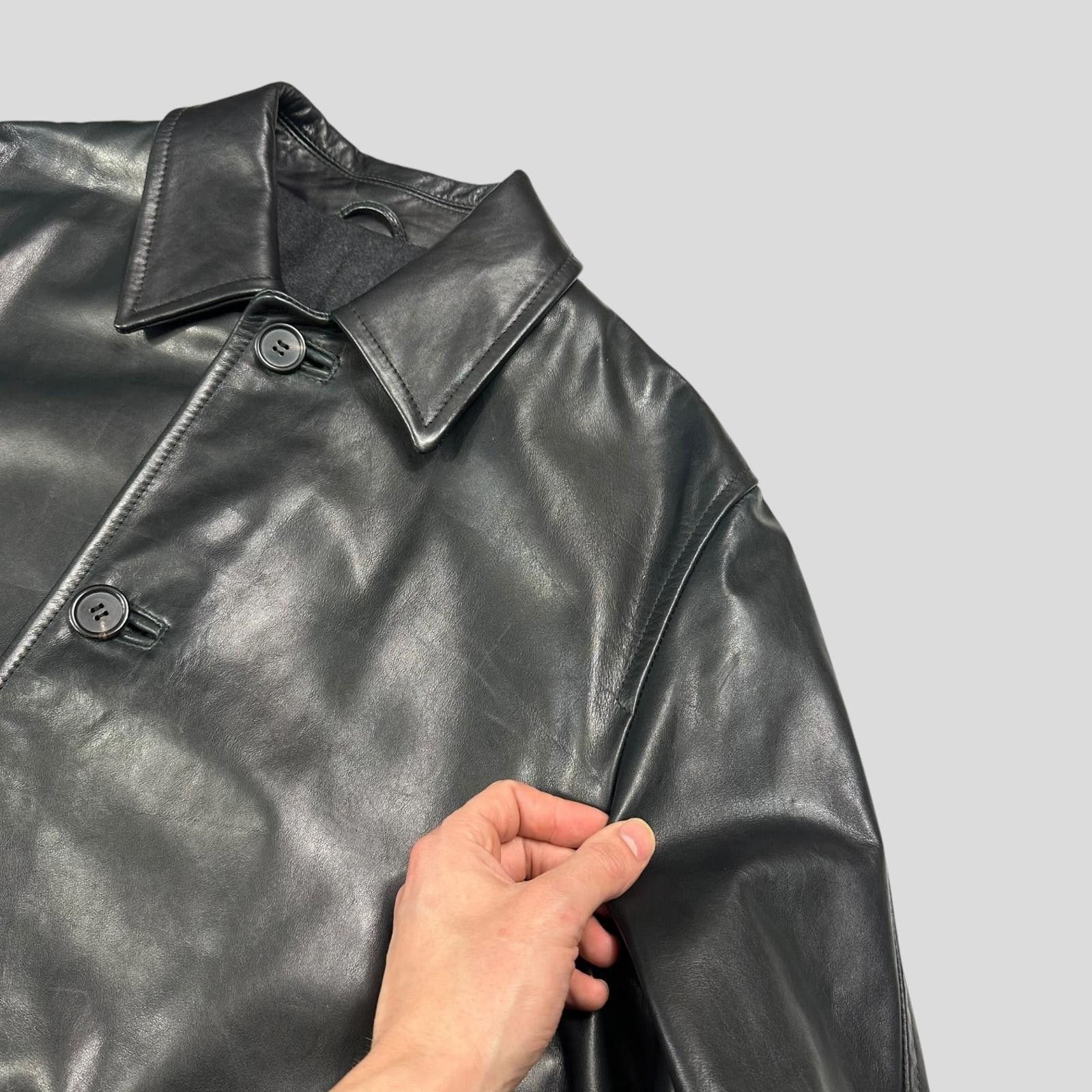 Prada Prada Milano AW98 Gloss Leather & Wool Matrix Trench Coat L Size US L / EU 52-54 / 3 - 12 Thumbnail