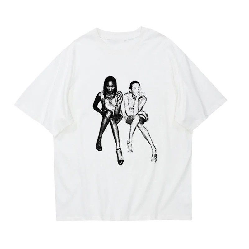 Japanese Brand 90s Design Hip Hop Woman Printed T-Shirt y2k Size US L / EU 52-54 / 3 - 1 Thumbnail