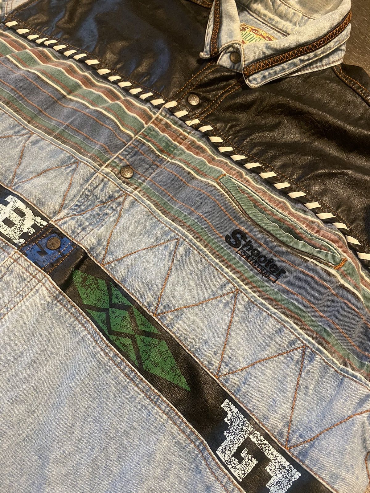 Vintage Vintage Shooter Original Jean Shirt Size US L / EU 52-54 / 3 - 6 Thumbnail
