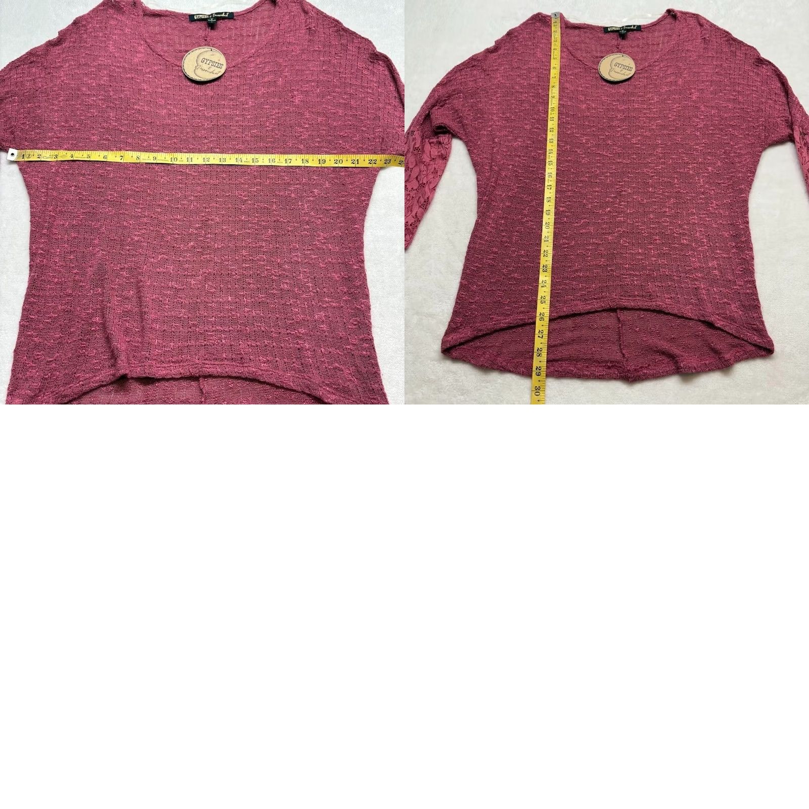 Vintage Gypsies & Moondust Pink Knit Long Sleeve Sweater - Size L Size L / US 10 / IT 46 - 8 Thumbnail