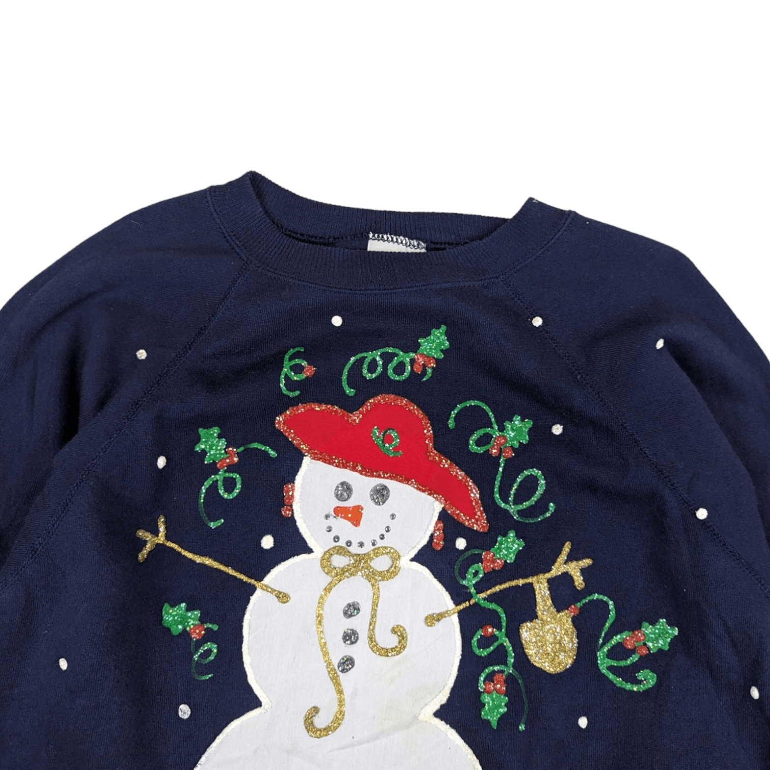 Hanes Vintage 90's HANES Custom Snowman Christmas New Year Jumper Size US L / EU 52-54 / 3 - 4 Thumbnail