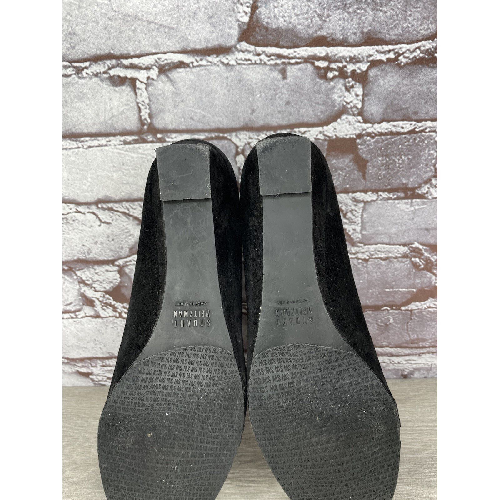 Stuart Weitzman Stuart Weitzman Black Suede Leather High Wedge Pumps Shoes W Size US 10 / IT 40 - 23 Thumbnail
