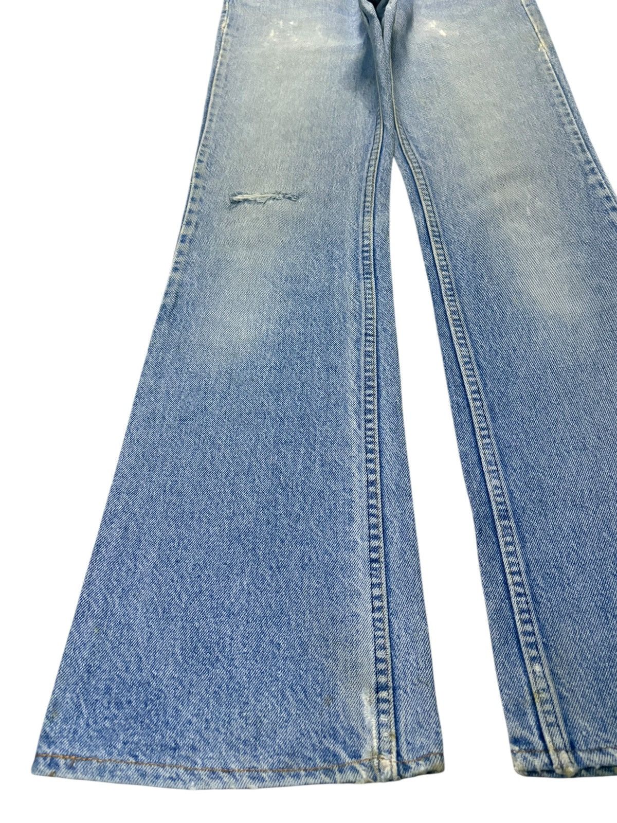 Levi's Vintage 70s Levis Orange Tab Distress Flared Jeans Button 4 Size US 28 / EU 44 - 7 Thumbnail