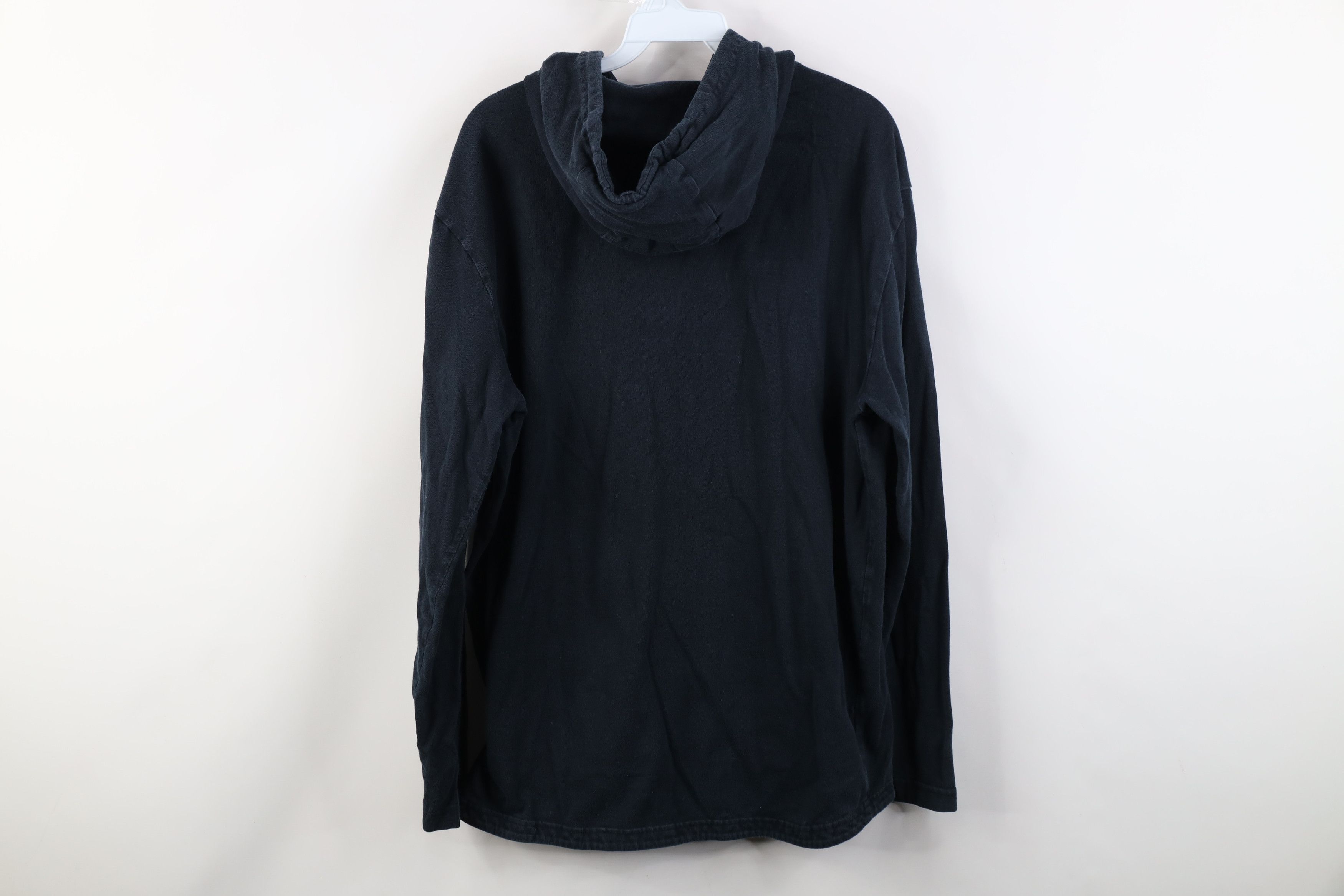 Nike Vintage Y2K Nike Ribbed Knit Hoodie T-Shirt Black Cotton Size US L / EU 52-54 / 3 - 11 Thumbnail