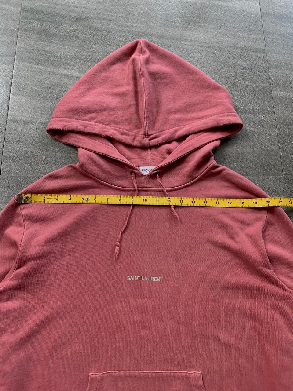 Saint Laurent Paris FREE TAX! Distressed Logo Hoodie by Hedi Slimane Size US S / EU 44-46 / 1 - 16 Thumbnail