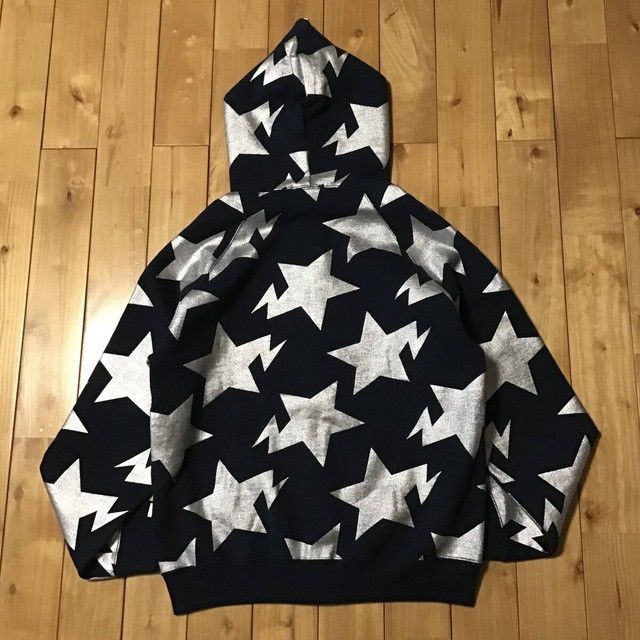 Bape Silver Foil BAPE Sta Full Zip Hoodie Navy a bathing ape star Size US S / EU 44-46 / 1 - 2 Thumbnail