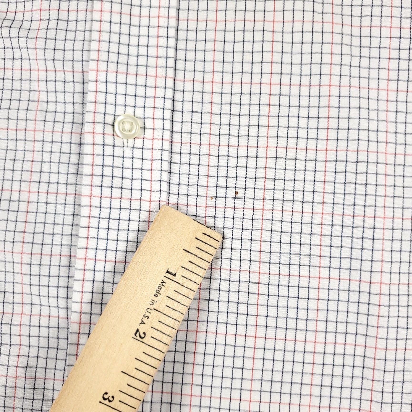 Tommy Hilfiger Tommy Hilfiger Shirt Mens 16.5 Red Check Dress Long Sleeve Button-Down Size 42R - 3 Thumbnail
