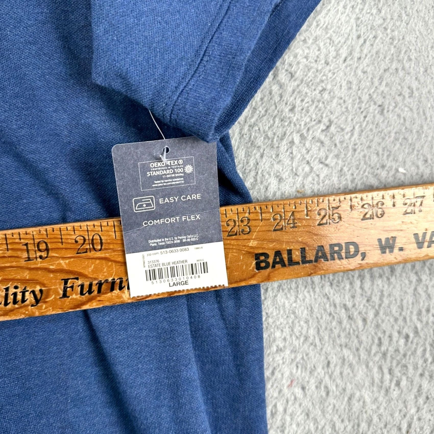 Vintage VINTAGE St. Johns Bay Mens Golf Polo Shirt Large Blue Classic Fit Comfort Flex Rugby NEW Size US L / EU 52-54 / 3 - 5 Thumbnail