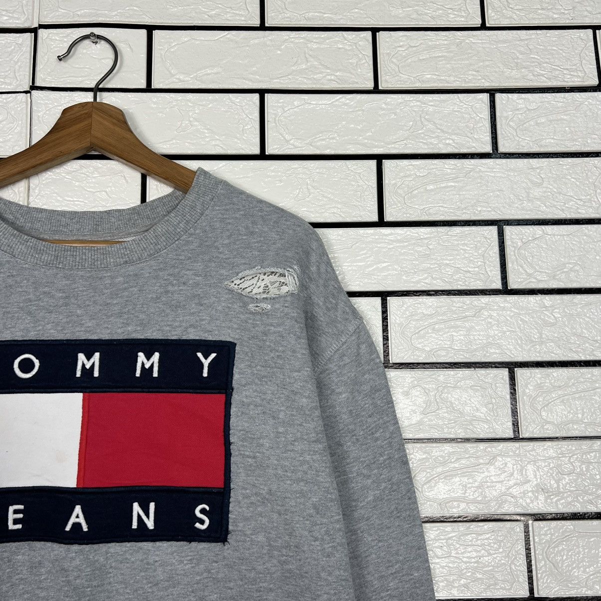 Tommy Jeans TOMMY JEANS Big Logo Distressed Sweatshirt #4065-C185 Size US M / EU 48-50 / 2 - 5 Thumbnail