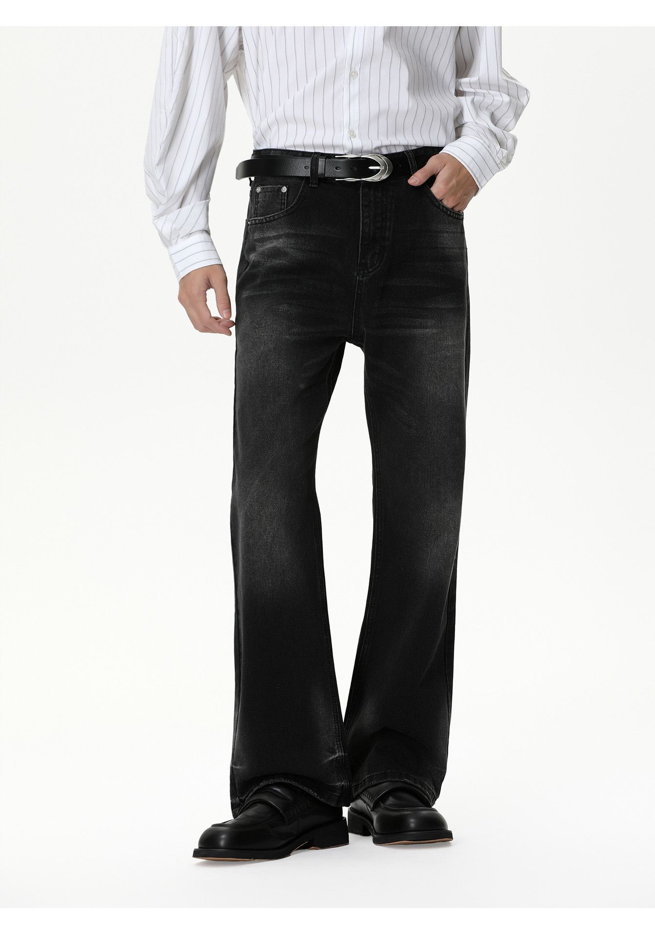 Japanese Brand Men's high street Vibe slim-fit washed flared jeans Size US 32 / EU 48 - 2 Thumbnail