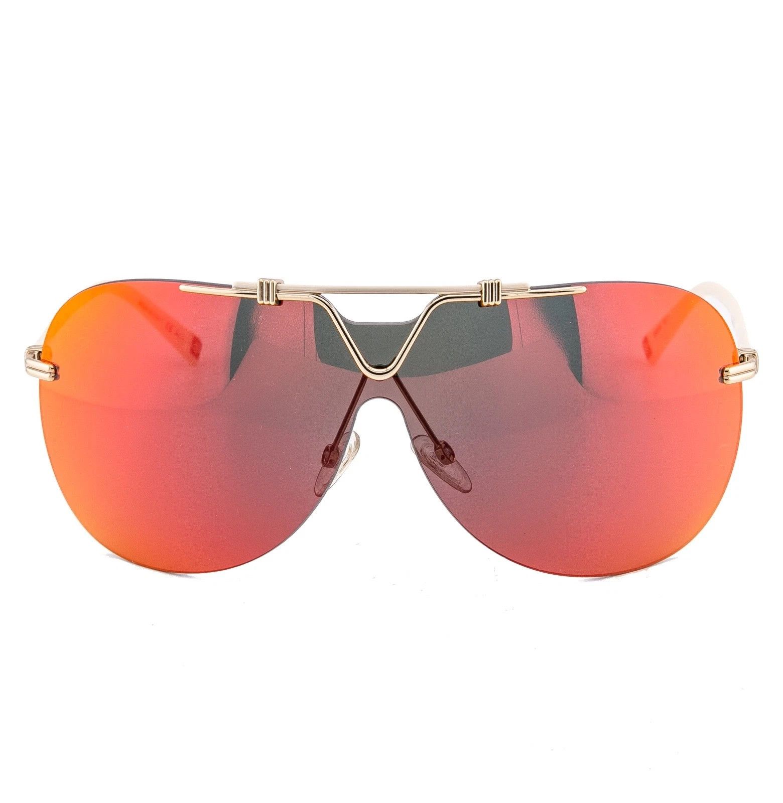 Christian Dior Monsieur CHRISTIAN DIOR 57TH Mask Wrap Shield Unisex Sunglasses Ivory Size ONE SIZE - 5 Thumbnail