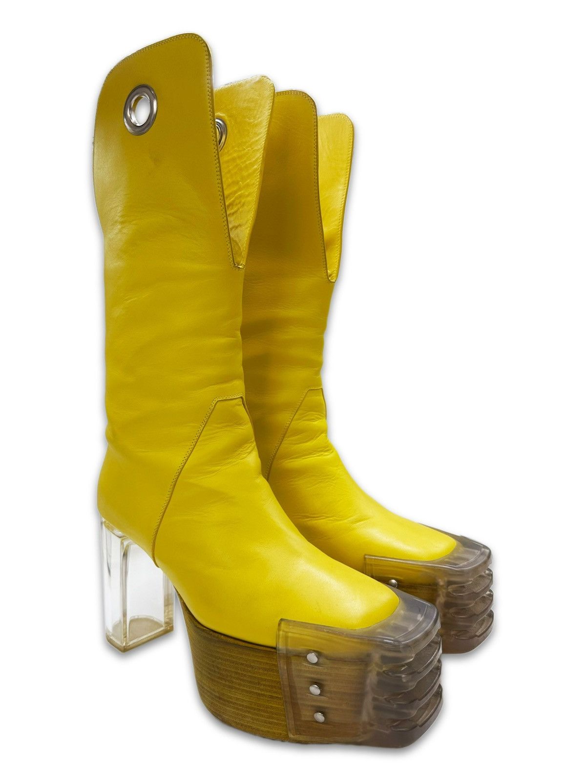 Rick Owens SS20 Rick Owens UNRELEASED SAMPLE Banana Cowboy Kiss Heels Size US 8 / EU 41 - 1 Thumbnail
