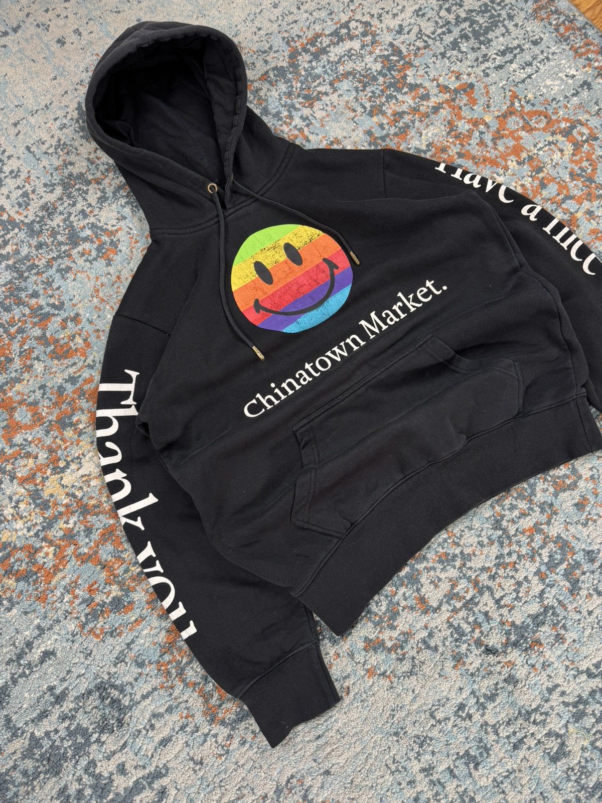 Market Vintage y2k Chinatown Market Apple logo style smiley hoodie Size US M / EU 48-50 / 2 - 2 Thumbnail