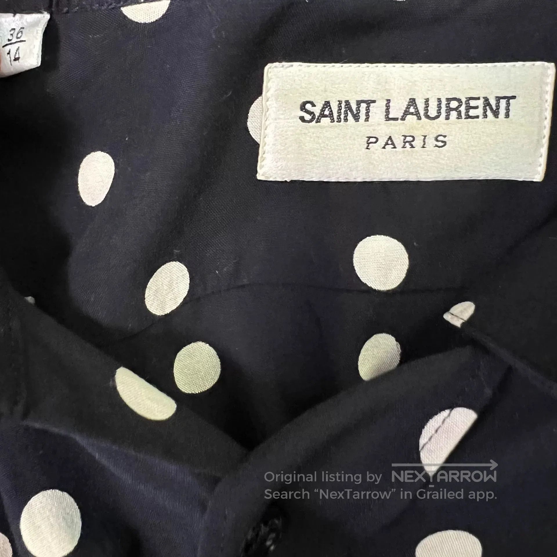 Saint Laurent Paris Saint Laurent Polka Dot Shirt for Men. Size US M / EU 48-50 / 2 - 3 Thumbnail