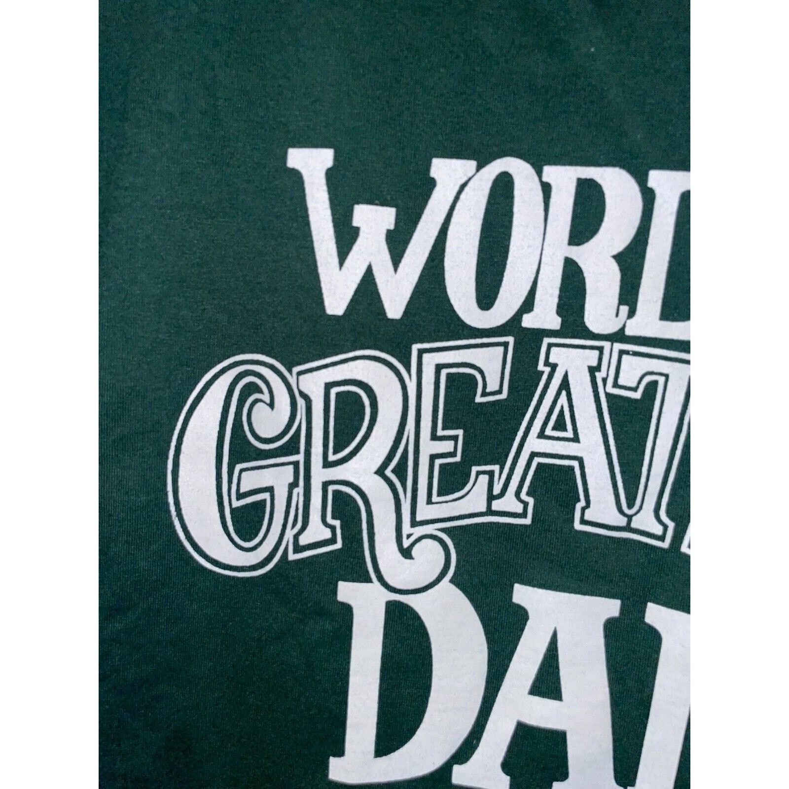 Jerzees Vintage Worlds Greatest Dad Shirt Green Tee VTG USA 90s S Size US S / EU 44-46 / 1 - 3 Thumbnail