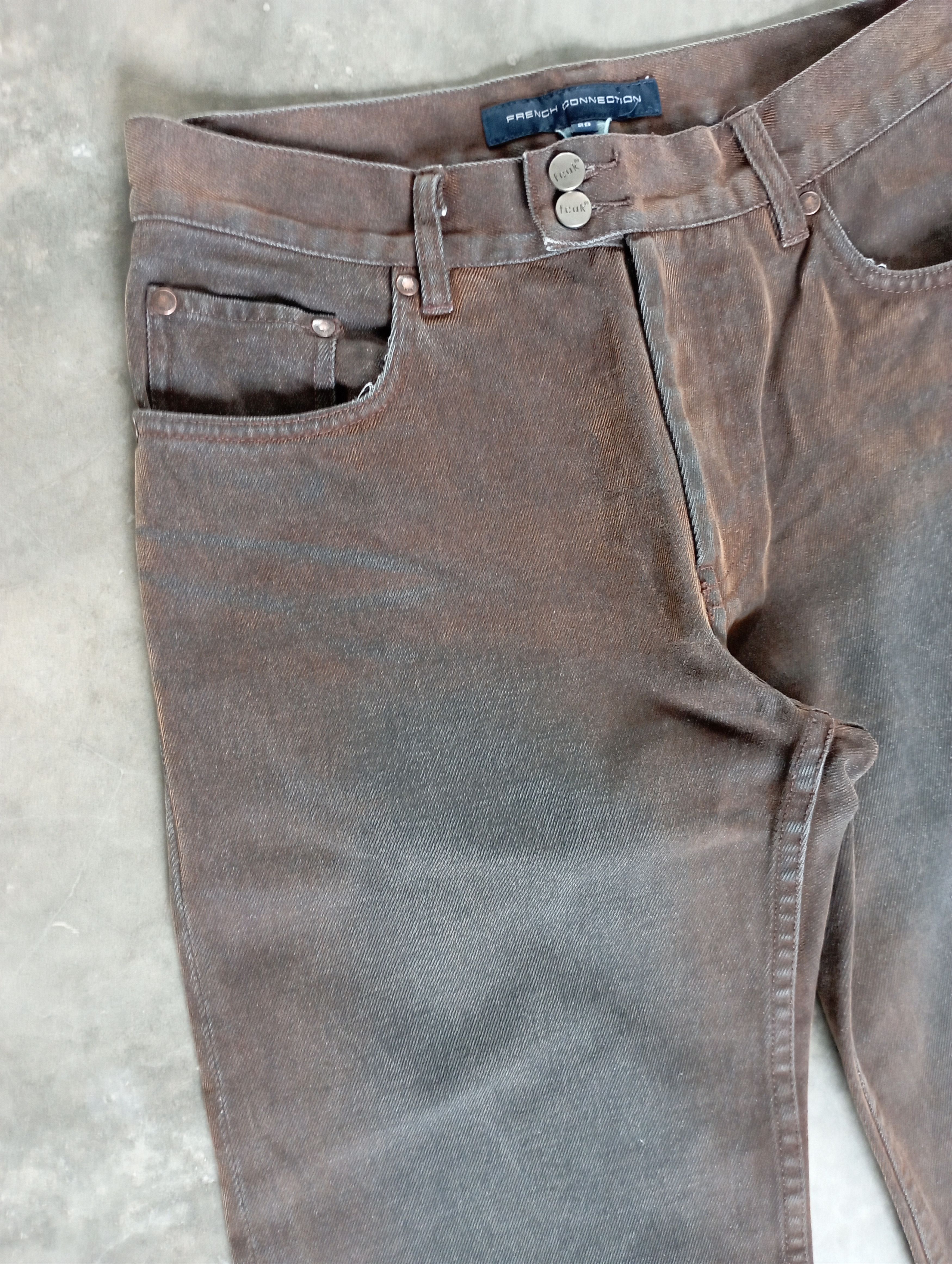 FCUK Flared Jeans FCUK Mud Rusty Grey Baggy Flare Jeans Size US 28 / EU 44 - 8 Thumbnail