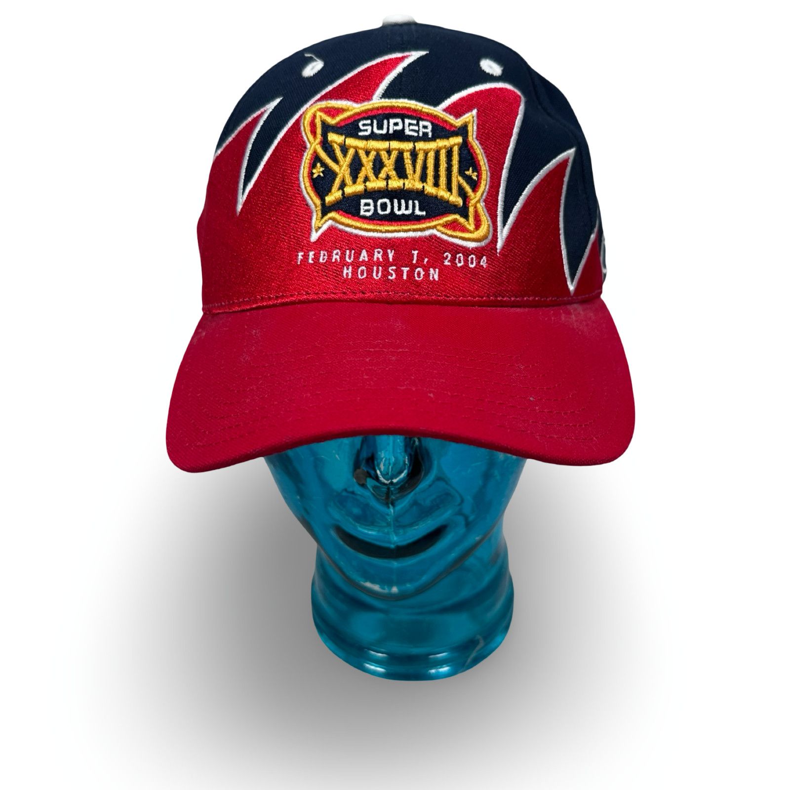 Reebok Vintage 2004 Reebok Super Bowl Patriots Hat Sharktooth Red Size ONE SIZE - 1 Thumbnail