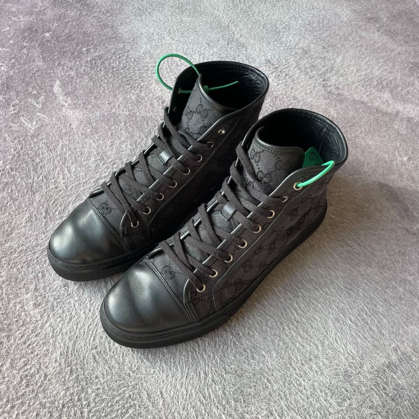 Gucci Gucci Black Hitop Sneakers 42 Men Size US 9 / EU 42 - 1 Thumbnail