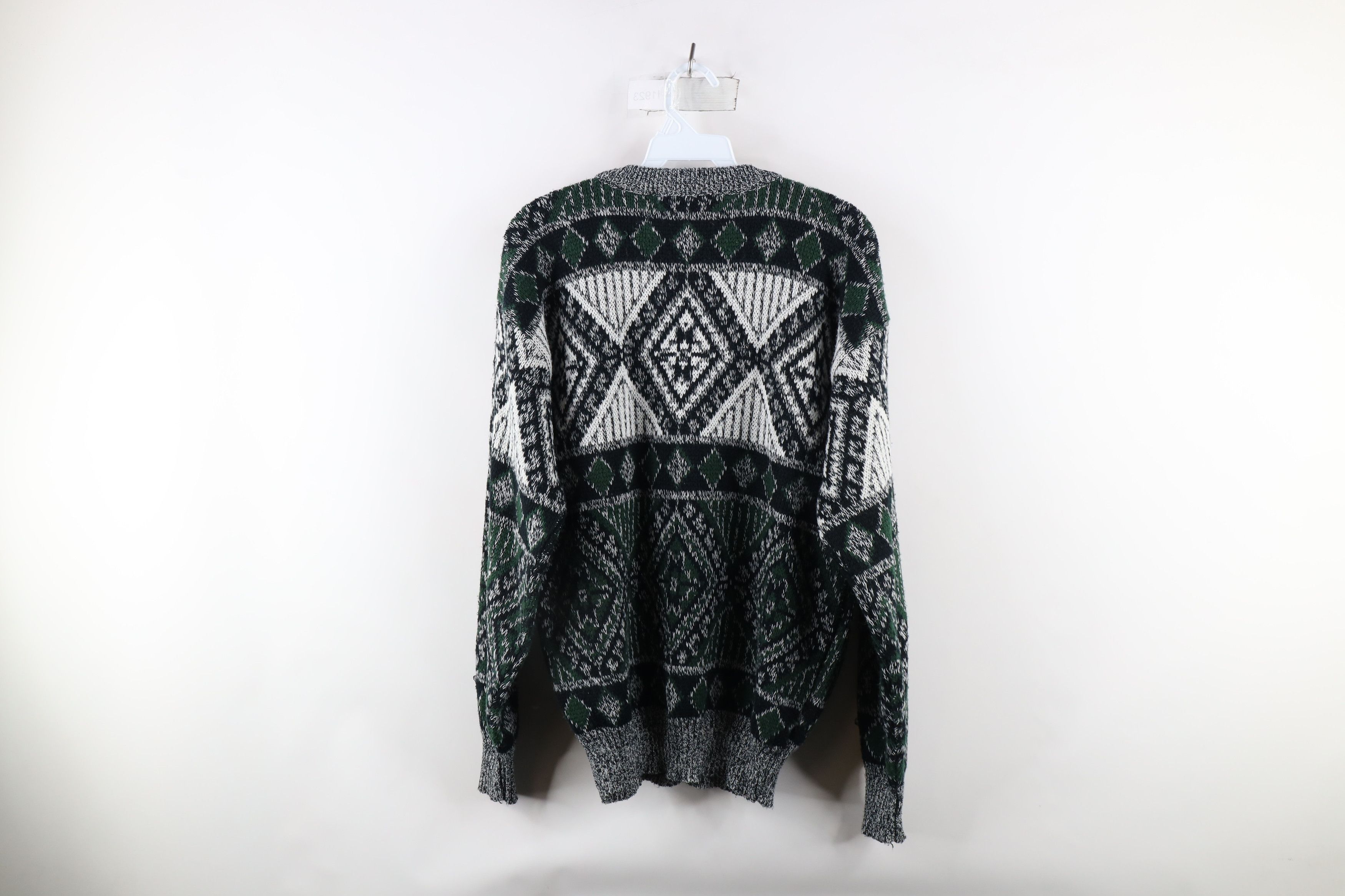 Vintage Vintage 90s Coogi Style Leather Trim Knit Dad Sweater Size US S / EU 44-46 / 1 - 8 Thumbnail
